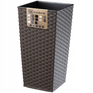 Kadax kvetináč 24 cm x 24 x 46,5 cm priemer 24 cm plastové odtiene hnedej a béžovej